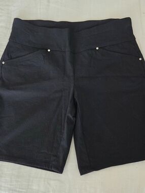 INC International Concepts Black Stretch Dress Bermuda Shorts